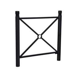 Barrière Province City Procity, cadre simple croix, L 1072 x 1000 mm - Peint/zinc - Scellement direct - Noir foncé
