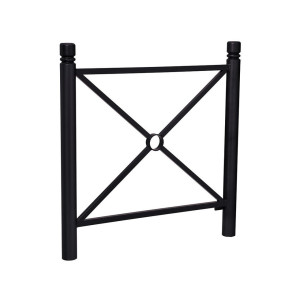 Barrière Province City Procity, cadre simple croix, L 1072 x 1000 mm - Peint/zinc - Scellement direct - Noir foncé