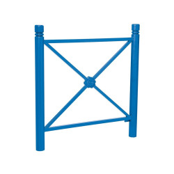 Barrière Province City Procity, cadre rosace, L 1072 x 1000 mm (hors pommeau) - Peint/zinc - Scellement direct - Bleu gentiane