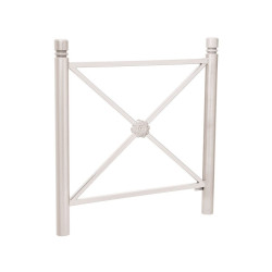 Barrière Province City Procity, cadre rosace, L 1072 x 1000 mm (hors pommeau) - Peint/zinc - Scellement direct - Gris soie