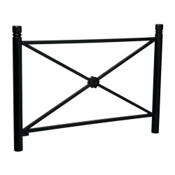 Barrière Province City Procity, cadre rosace, L 1572 x 1000 mm (hors pommeau) - Peint/zinc - Scellement direct - Noir foncé
