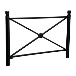 Barrière Province City Procity, cadre rosace, L 1572 x 1000 mm (hors pommeau) - Peint/zinc - Scellement direct - Noir foncé