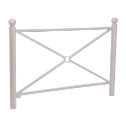 Barrière Province Boule Procity, cadre simple croix, L1572 x1000 mm (hors pommeau) - Peint/zinc - Scellement direct - Gris soie