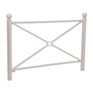 Barrière Province Boule Procity, cadre simple croix, L1572 x1000 mm (hors pommeau) - Peint/zinc - Scellement direct - Gris soie