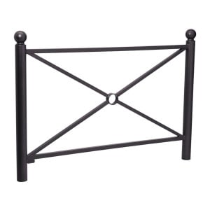 Barrière Province Boule Procity, cadre simple croix, L1572 x1000 mm - Peint/zinc - Scellement direct - Noir foncé