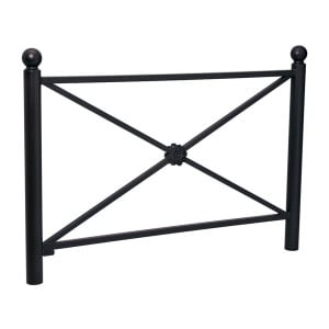 Barrière Province Boule Procity, cadre rosace, L1572 x1000 mm (hors pommeau) - Peint/zinc - Scellement direct - Noir foncé
