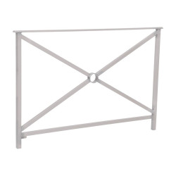 Barrière main courante Héritage Procity, cadre simple croix sans crosse, L1500 x 1000 mm - Scellement direct - Gris soie