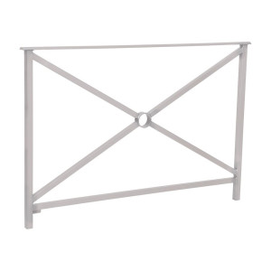 Barrière main courante Héritage Procity, cadre simple croix sans crosse, L1500 x 1000 mm - Scellement direct - Gris soie