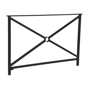 Barrière main courante Héritage Procity, cadre simple croix sans crosse, L1500 x 1000 mm - Scellement direct - Noir foncé