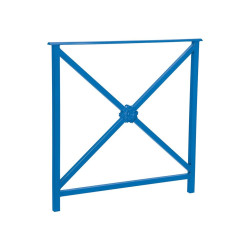 Barrière main courante Héritage Procity, cadre rosace sans crosse, L800 x 1000 mm - Scellement direct - Bleu gentiane