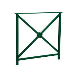 Barrière main courante Héritage Procity, cadre rosace sans crosse, L800 x 1000 mm - Scellement direct - Vert mousse