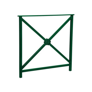 Barrière main courante Héritage Procity, cadre rosace sans crosse, L800 x 1000 mm - Scellement direct - Vert mousse