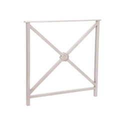 Barrière main courante Héritage Procity, cadre rosace sans crosse, L800 x 1000 mm - Scellement direct - Gris soie