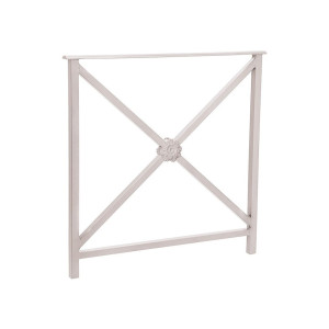 Barrière main courante Héritage Procity, cadre rosace sans crosse, L800 x 1000 mm - Scellement direct - Gris soie