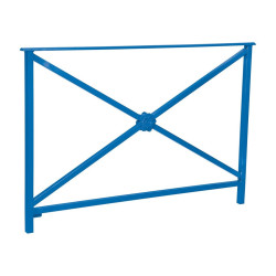 Barrière main courante Héritage Procity, cadre rosace sans crosse, L1500 x 1000 mm - Scellement direct - Bleu gentiane