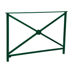 Barrière main courante Héritage Procity, cadre rosace sans crosse, L1500 x 1000 mm - Scellement direct - Vert mousse