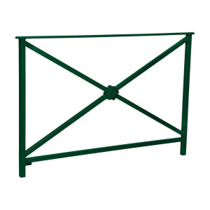Barrière main courante Héritage Procity, cadre rosace sans crosse, L1500 x 1000 mm - Scellement direct - Vert mousse