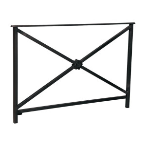 Barrière main courante Héritage Procity, cadre rosace sans crosse, L1500 x 1000 mm - Scellement direct - Noir foncé