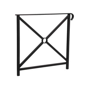 Barrière main courante Héritage Procity, cadre simple croix, simple crosse, L800 x 1000 mm - Scellement direct - Noir foncé