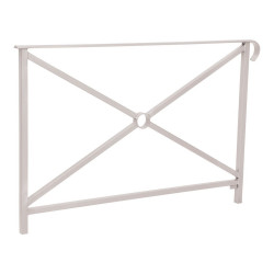 Barrière main courante Héritage Procity, cadre simple croix, simple crosse, L1500 x 1000 mm - Scellement direct - Gris soie
