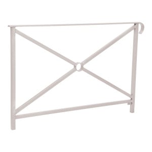 Barrière main courante Héritage Procity, cadre simple croix, simple crosse, L1500 x 1000 mm - Scellement direct - Gris soie