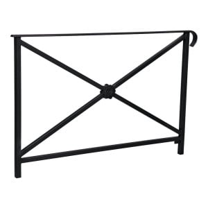 Barrière main courante Héritage Procity, cadre rosace, simple crosse,L1500 x 1000 mm - Scellement direct - Noir foncé