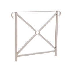 Barrière main courante Héritage Procity, cadre simple croix, double crosse, L800 x 1000 mm - Scellement direct - Gris soie