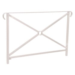 Barrière main courante Héritage Procity, cadre simple croix, double crosse, L1500 x 1000 mm - Scellement direct - Gris soie
