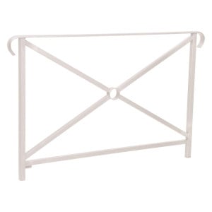 Barrière main courante Héritage Procity, cadre simple croix, double crosse, L1500 x 1000 mm - Scellement direct - Gris soie