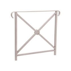 Barrière main courante Héritage Procity, cadre rosace, double crosse, L800 x 1000 mm - Scellement direct - Gris soie