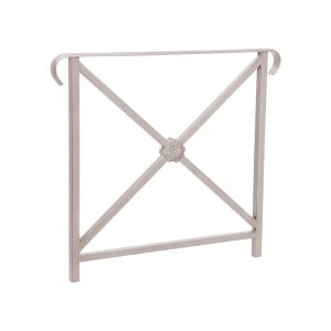 Barrière main courante Héritage Procity, cadre rosace, double crosse, L800 x 1000 mm - Scellement direct - Gris soie