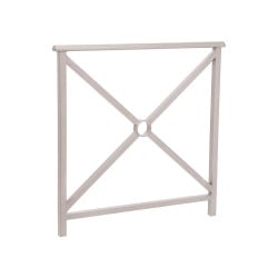 Barrière main courante Lisbonne Procity, cadre simple croix, L1000 x 1000 mm - Acier peint/zinc - Scellement direct - Gris soie
