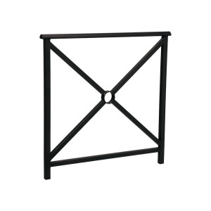 Barrière main courante Lisbonne Procity, cadre simple croix, L1000 x 1000 mm - Scellement direct - Noir foncé