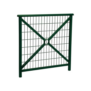 Barrière main courante Lisbonne Procity, cadre grillagé, L1000 x 1000 mm - Acier peint/zinc - Scellement direct - Vert mousse