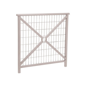 Barrière main courante Lisbonne Procity, cadre grillagé, L1000 x 1000 mm - Acier peint/zinc - Scellement direct - Gris soie