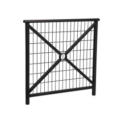 Barrière main courante Lisbonne Procity, cadre grillagé, L1000 x 1000 mm - Acier peint/zinc - Scellement direct - Noir foncé