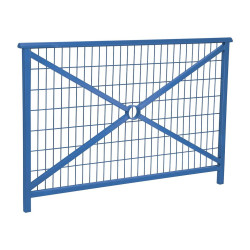 Barrière main courante Lisbonne Procity, cadre grillagé, L1500 x 1000 mm - Acier peint/zinc - Scellement direct - Bleu gentiane
