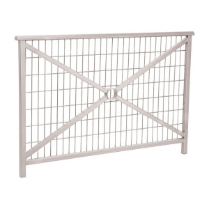 Barrière main courante Lisbonne Procity, cadre grillagé, L1500 x 1000 mm - Acier peint/zinc - Scellement direct - Gris soie