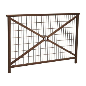 Barrière main courante Lisbonne Procity, cadre grillagé, L1500 x 1000 mm - Acier peint/zinc - Scellement direct - Brun chocolat