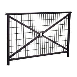 Barrière main courante Lisbonne Procity, cadre grillagé, L1500 x 1000 mm - Acier peint/zinc - Scellement direct - Noir foncé