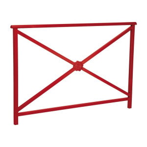 Barrière main courante Lisbonne Procity, cadre rosace, L1500 x 1000 mm - Acier peint/zinc - Scellement direct - Rouge pourpre