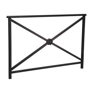 Barrière main courante Lisbonne Procity, cadre rosace, L1500 x 1000 mm - Acier peint/zinc - Scellement direct - Noir foncé
