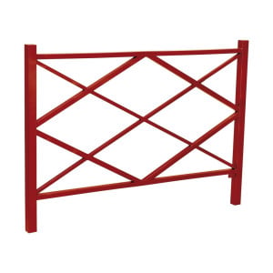 Barrière Losange Procity, L1500 x 1020 mm - Acier peint/zinc - Scellement direct - Rouge pourpre