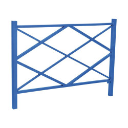 Barrière Losange Procity, L1500 x 1020 mm - Acier peint/zinc - Scellement direct - Bleu gentiane