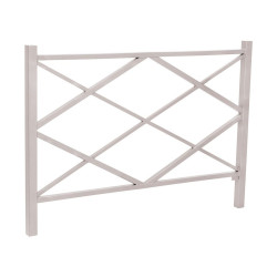 Barrière Losange Procity, L1500 x 1020 mm - Acier peint/zinc - Scellement direct - Gris soie