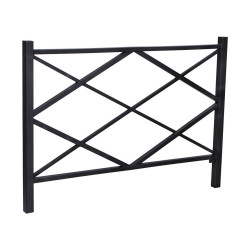 Barrière Losange Procity, L1500 x 1020 mm - Acier peint/zinc - Scellement direct - Noir foncé