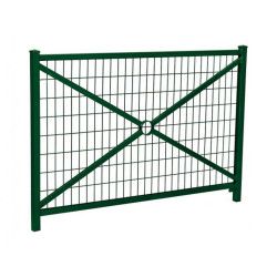 Barrière Orléans Procity, cadre grillagé, L1470 x 1026 mm - Acier peint/zinc - Scellement direct - Vert mousse
