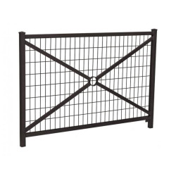 Barrière Orléans Procity, cadre grillagé, L1470 x 1026 mm - Acier peint/zinc - Scellement direct - Noir foncé