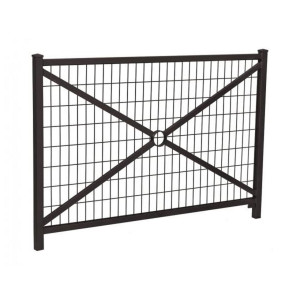 Barrière Orléans Procity, cadre grillagé, L1470 x 1026 mm - Acier peint/zinc - Scellement direct - Noir foncé