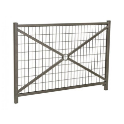 Barrière Orléans Procity, cadre grillagé, L1470 x 1026 mm - Acier peint/zinc - Scellement direct - Gris Procity